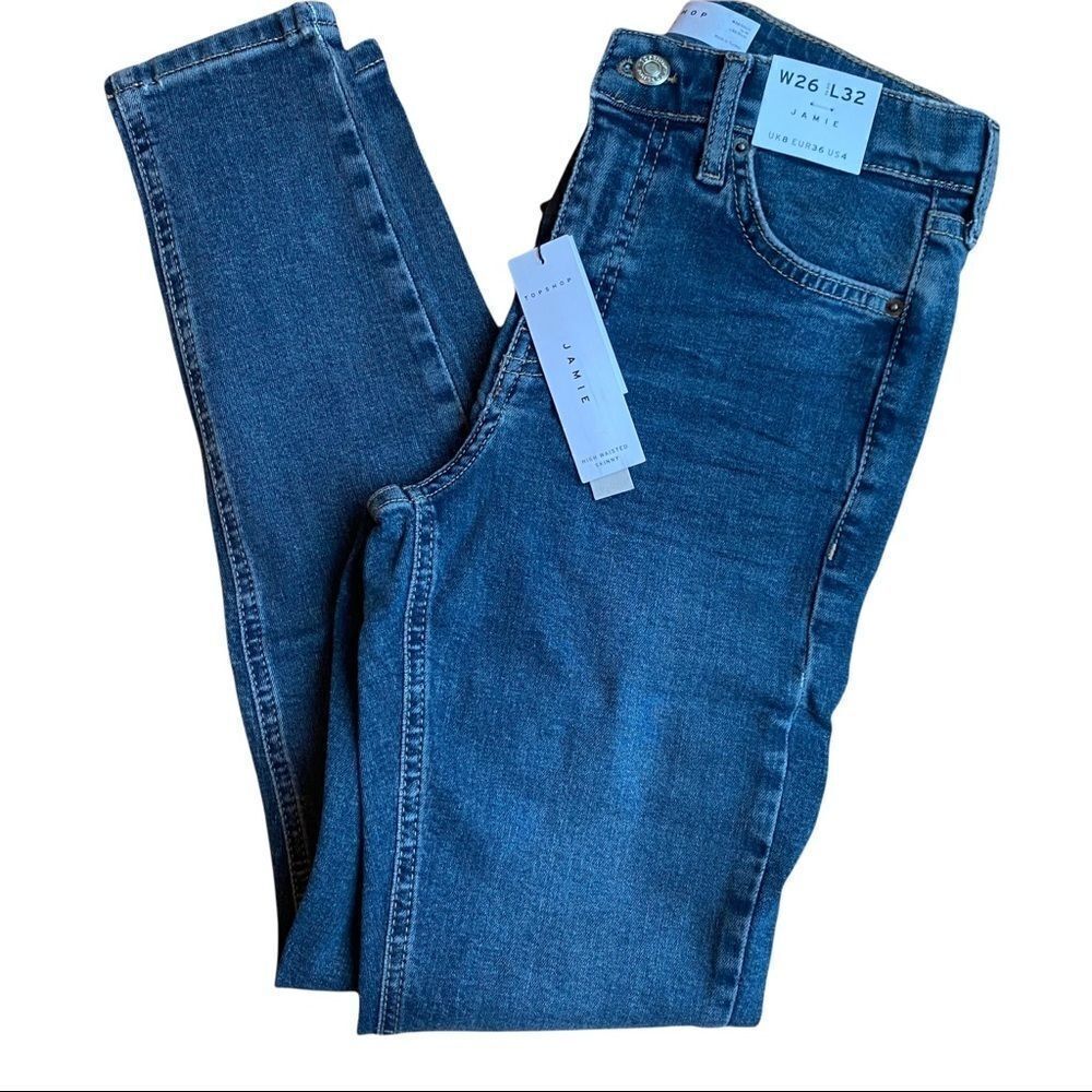 TopShop Jeans Jamie High Waisted Skinny US Sz 4 NWT